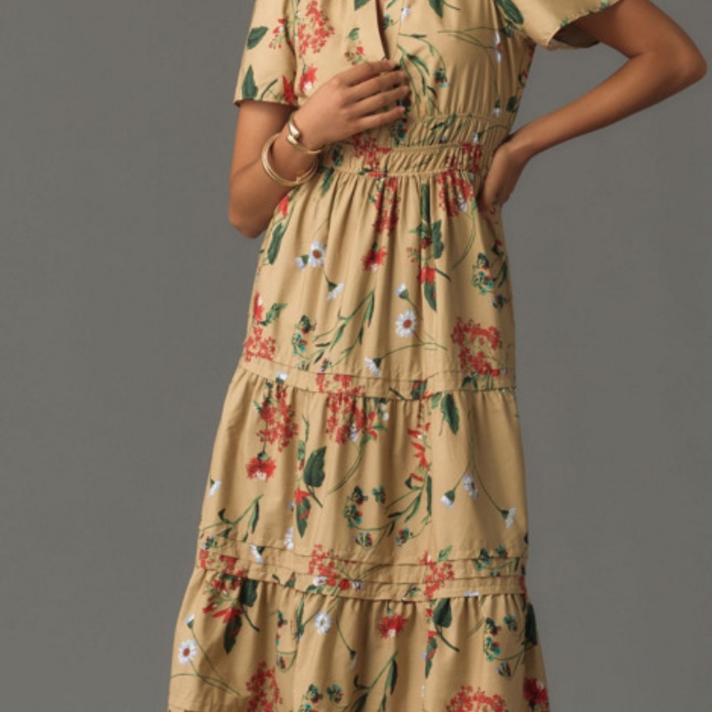 Pink and Red Ruffled Tiered Maxi Sundress - Picture 5 of 5